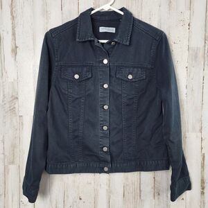 Valarie Stevens Denim Jean Jacket Black Size SP